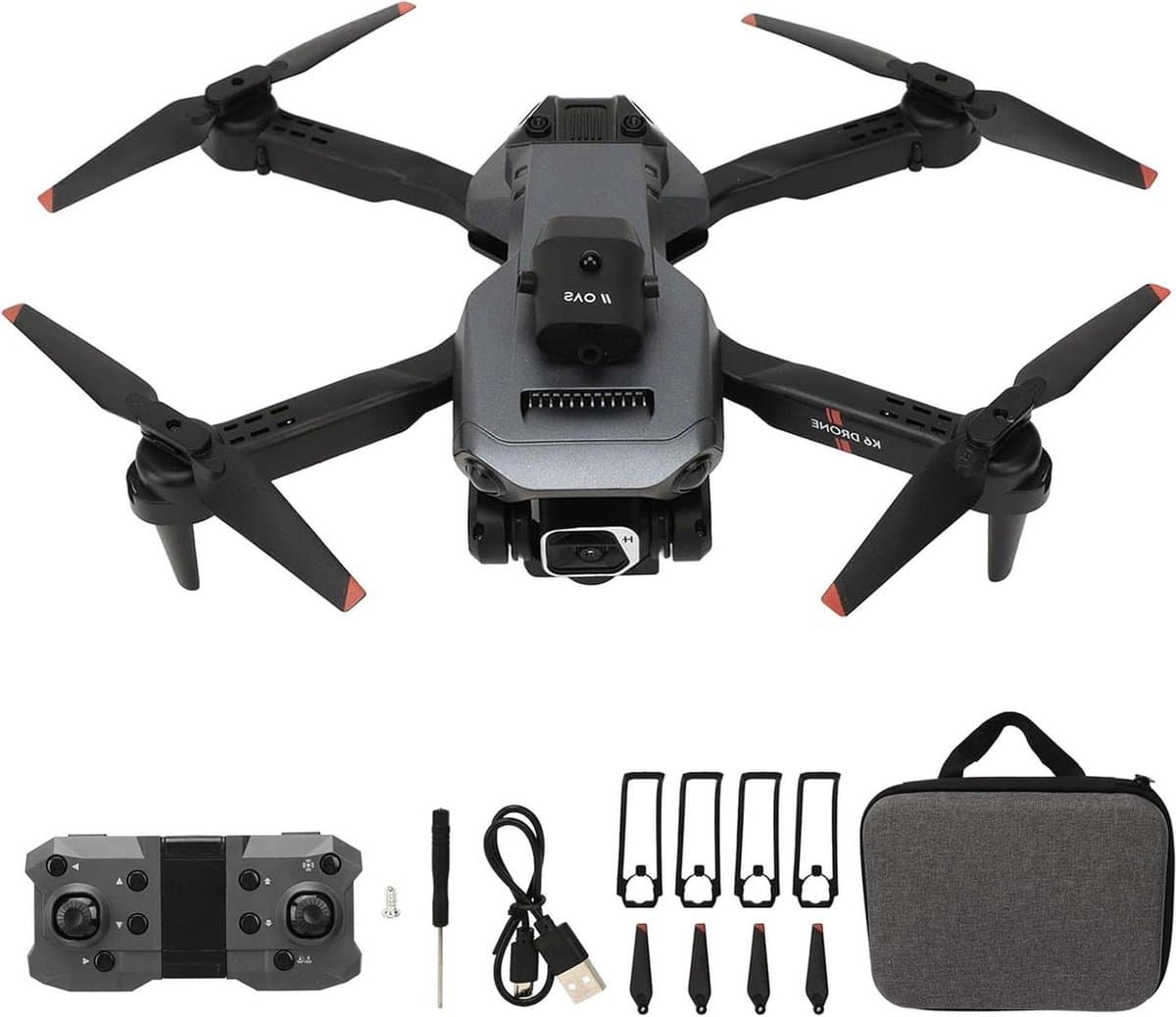 Opvouwbare Quadcopter-drone 4K HD Dubbele Camera 15 Minuten Vliegtijd - Intelligent Zweven Obstakelvermijding - Wifi Mini-drone