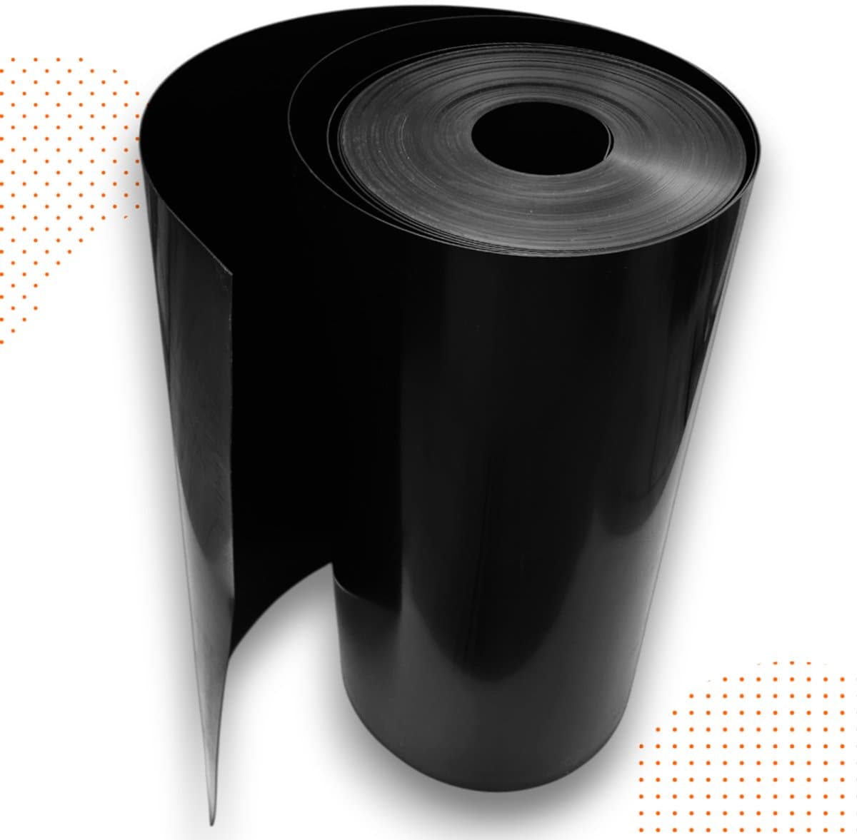 HDPE wortelbegrenzer zwart 2mm dikte x 700mm - lengte 5 meter - te gebruiken bij bamboe, hagen, grassen en andere woekerende plantsoorten