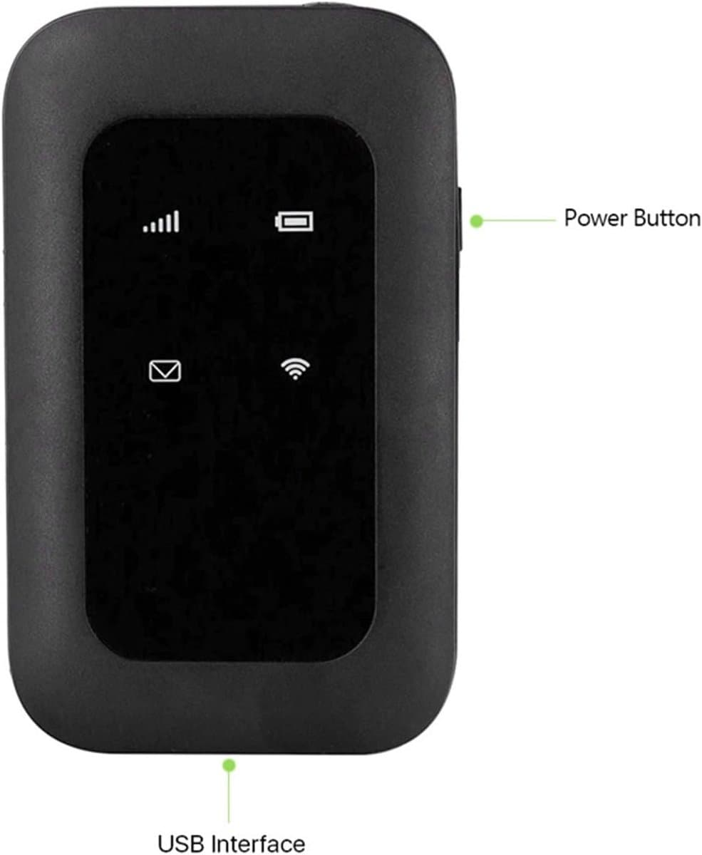 4G LTE 150Mbps Mobile Hotspot WiFi Router Portable Battery Powered Router with Intelligent Encryption Support SIM Card Slot 10 Users MF680