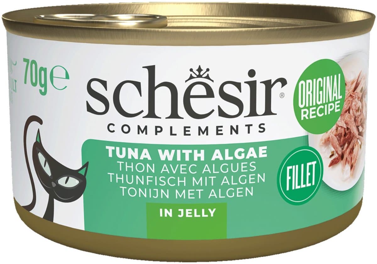 Schesir Blik Gelei - Kattenvoer - Tonijn Zeewier 70 g
