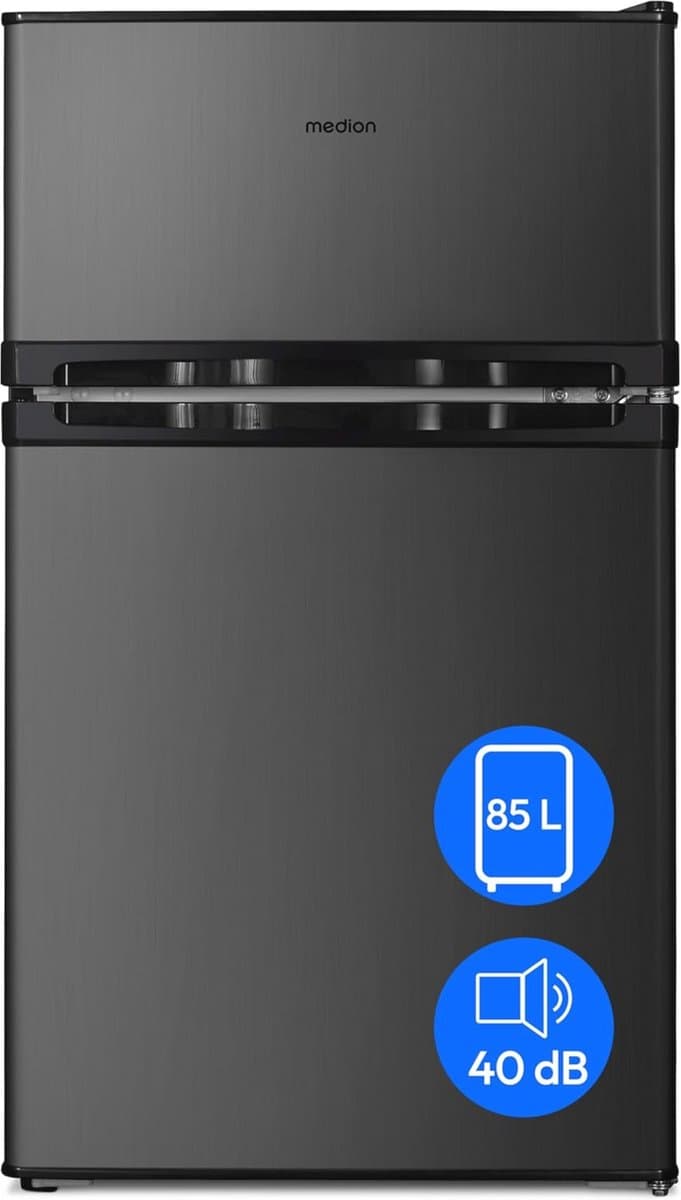 Mini-koelvriescombinatie 85 liter - vrijstaand met verwisselbare deurscharnieren, energie-efficiëntieklasse E