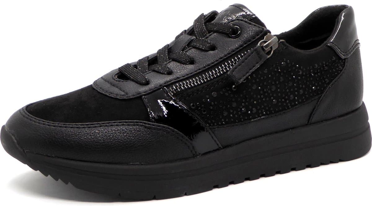 Jana Dames Sneaker - 23764-001 Zwart - Wijdte H - Maat 37