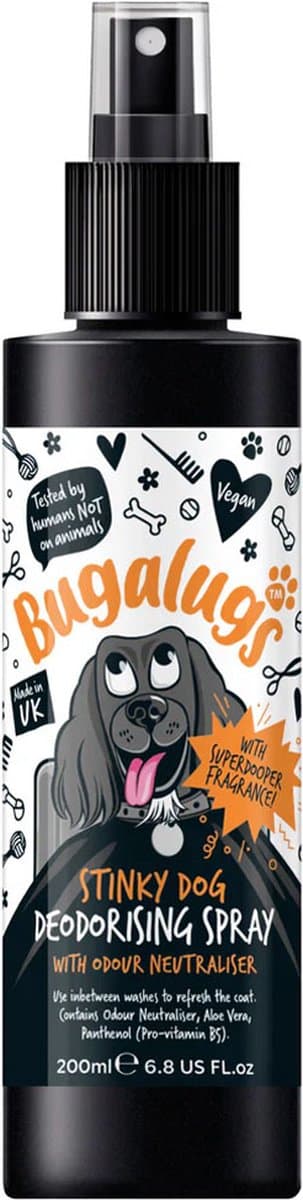 Bugalugs - Vachtverzorging hond - Hondenparfum - Dierproefvrij - Vegan - Deodorant spray met geurneutralisator - 200 ml