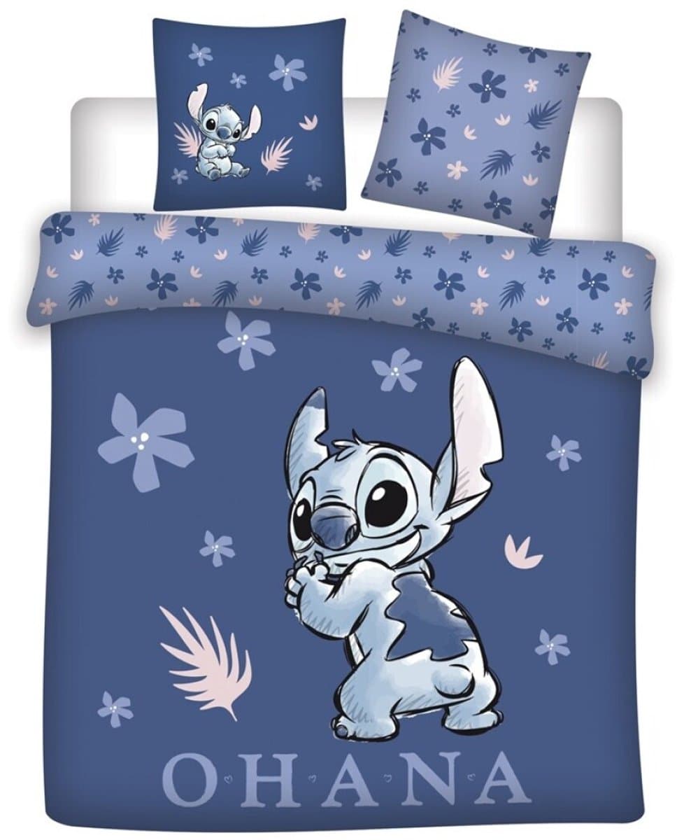 Stitch Dekbedovertrek 240 x 220 cm - katoen (blauw)