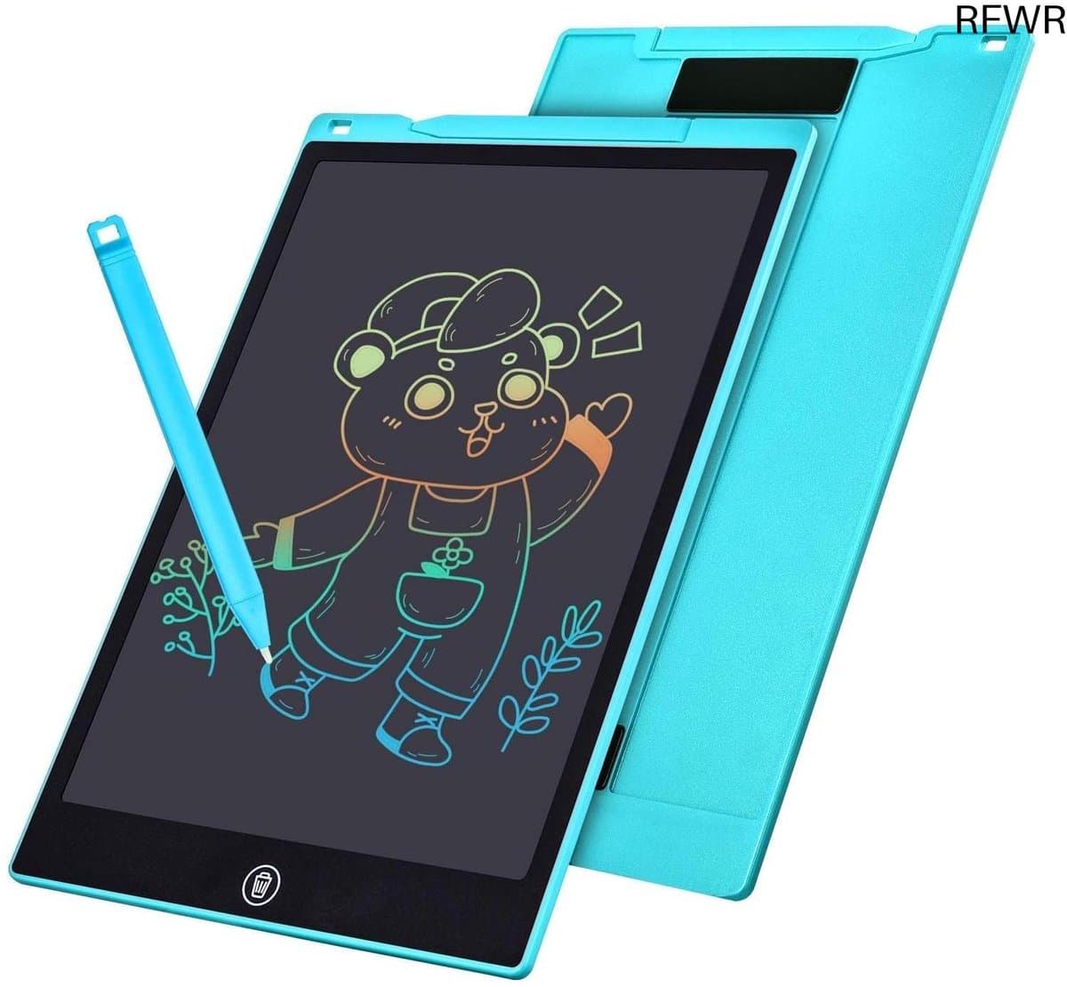 Schrijftablet Kleuren LCD - Tekentablet Digitaal - Kinderen Leren Tekenen - Oneindig Schrijven Gummen - 12 Inch - Blauw