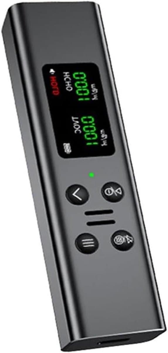 Luchtkwaliteit Monitor - Formaldehyde Detector - Binnenlucht Testen - Real-time TVOC Meting - 100 Grams - Zwart
