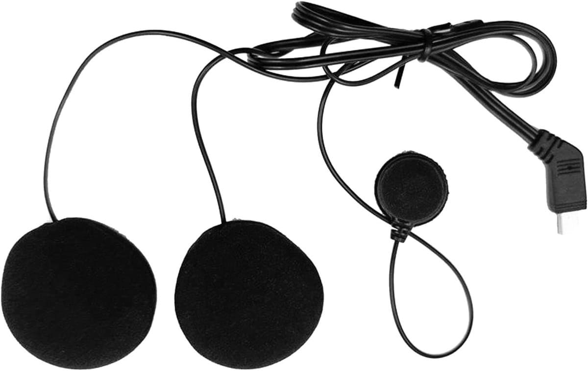 Motorhelm Headset - Motorfiets Intercom Microfoon - Veilig Communiceren - Ruisonderdrukking Technologie - 77 cm Draad - Zwart
