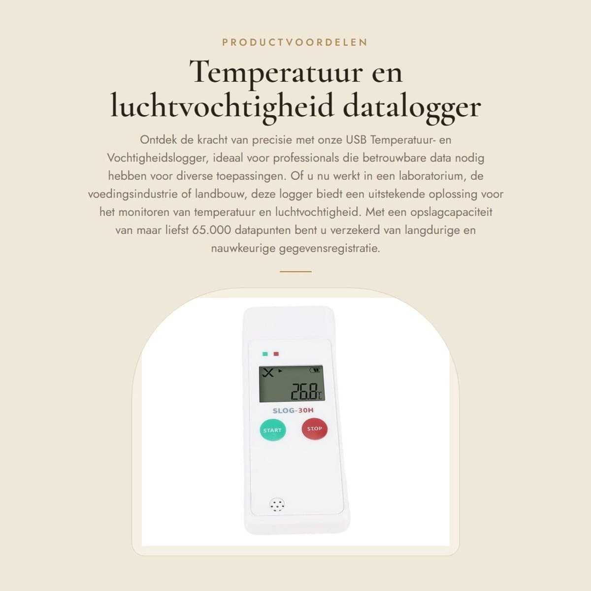 Dailygoods - Temperatuur en luchtvochtigheid datalogger - Dataopslag - Hoge nauwkeurigheid - Koelkastthermometer - PDF CSV rapport - Geschikt voor koe...