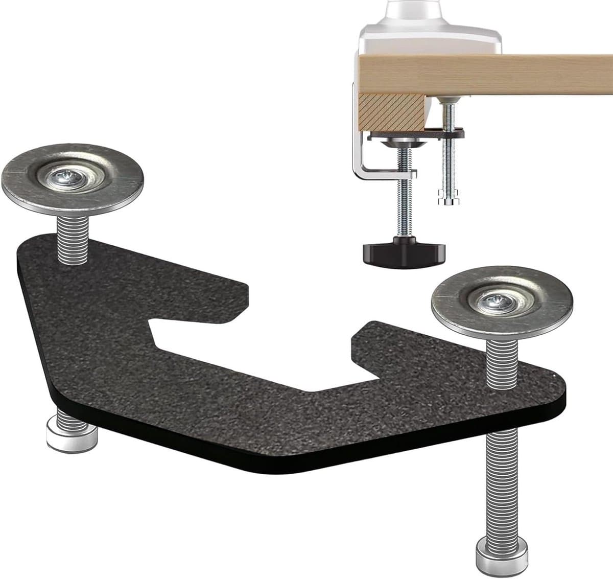 Monitor Versterkingsplaat - Schermklem Arm - Stabiele Bevestiging - Gereedschapsvrije Montage - 0.4-3.9 Inch Klem - Zwart