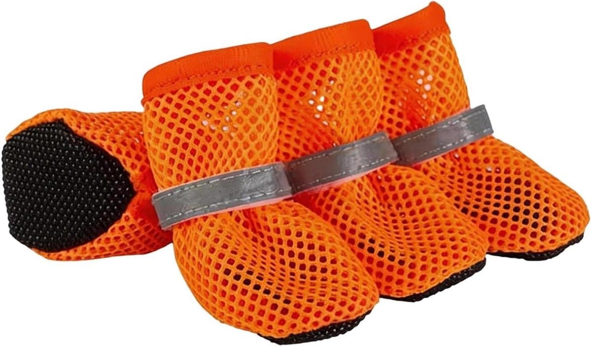 Hondenlaarsjes - Pootbeschermers - Buitenactiviteiten - Ademend Mesh - Maat L - Oranje