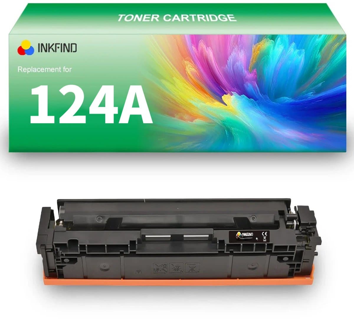 INKFIND 124A (Q6000A) Zwart tonercartridge compatibel met HP 124A (Q6000A) Zwart en Canon Cartridge 707 Zwart - 1-pack Black