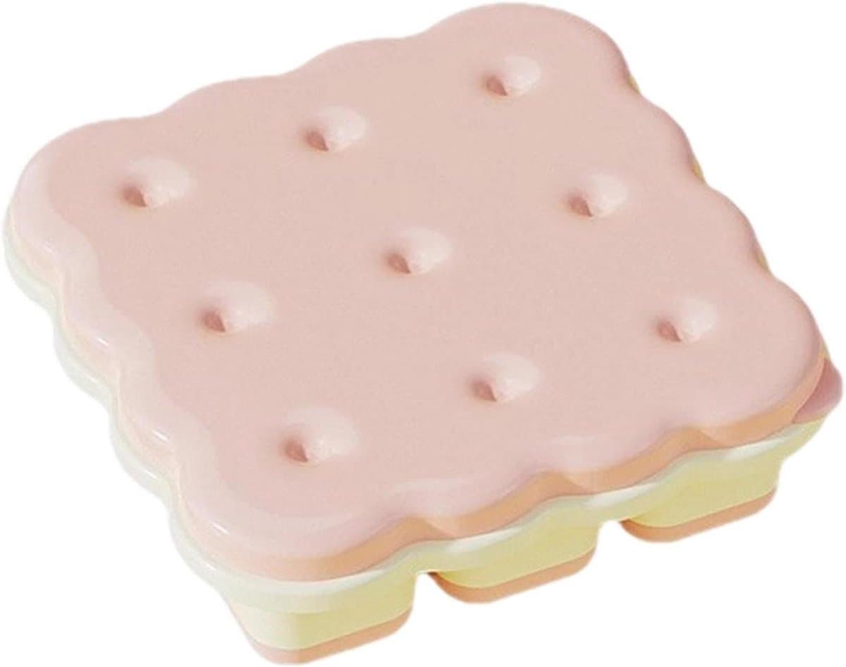 IJsbakjes met deksel - Herbruikbare mal - Dranken koelen - Flexibele bodem - 13x13x6 cm - Roze