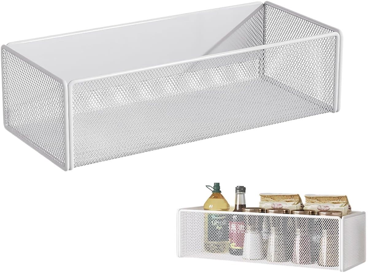 NTH products- Koelkastrek met sterke magneten - Magnetisch kruidenrek - Keukenorganizer - Plank voor specerijen - Draagvermogen 7,5 kg - Groot formaat 27 x 7,7 x 12 cm - Magnetisch Rek