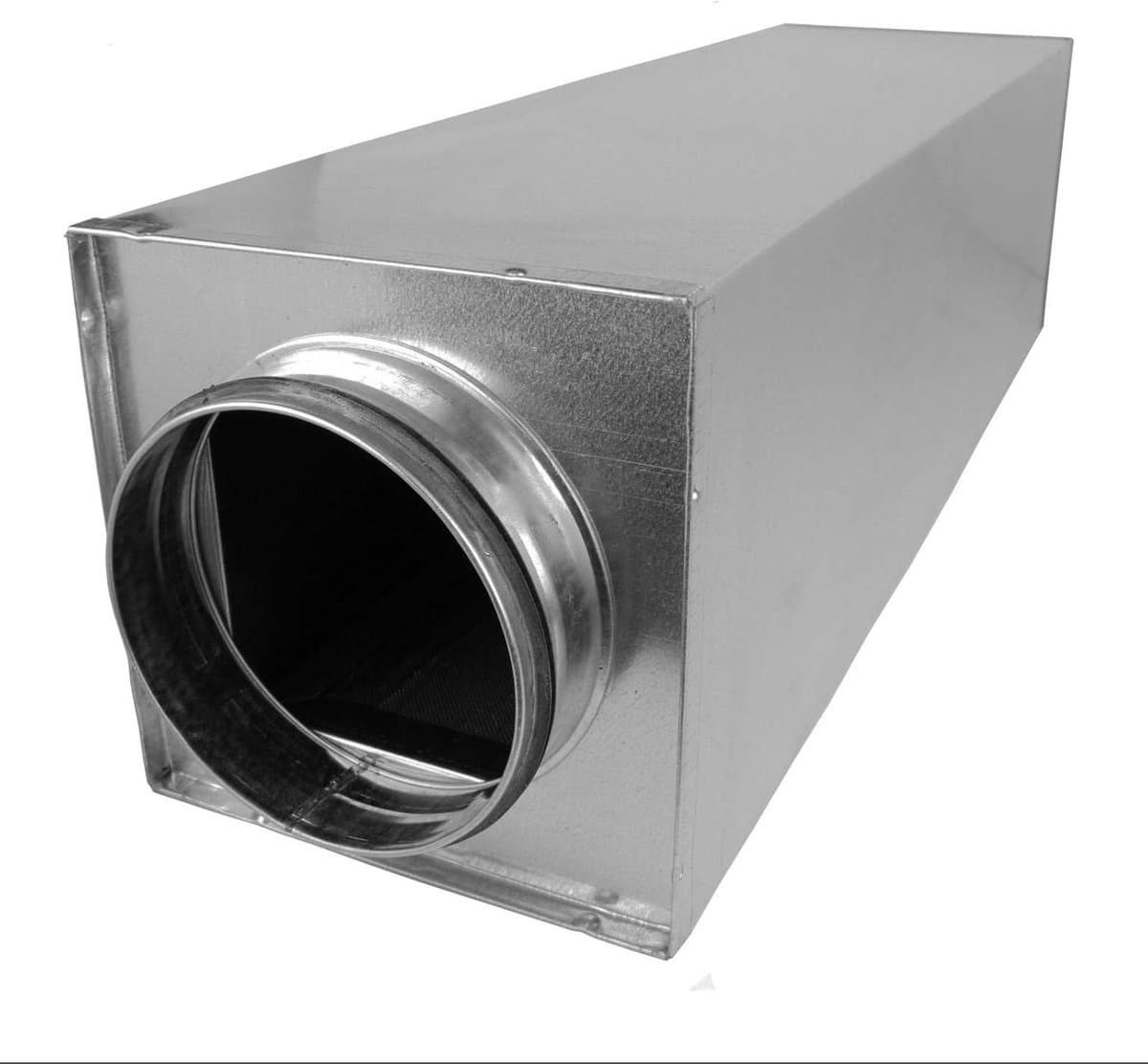 Geluiddemper Vierkant - Ventilatiebuis Isolatie - Geluidsisolatie Ventilatie - 30mm Dikke Isolatie - Ø 100 mm - Metaal