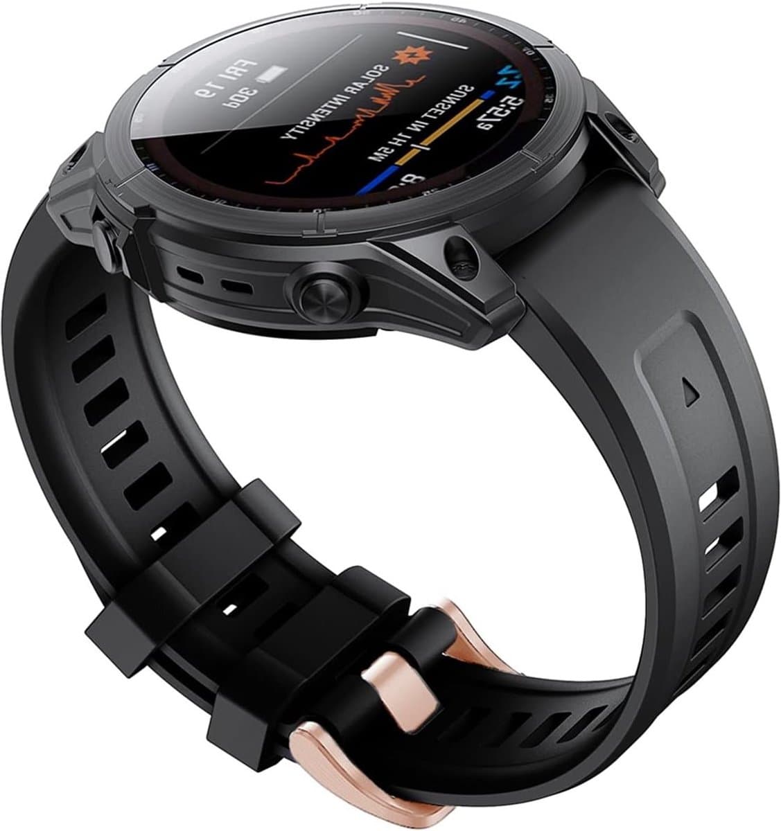 Siliconen sportband 20mm voor Garmin Fenix 7S, 5S Plus en 6S Pro - Comfortabel, duurzaam en waterbestendig