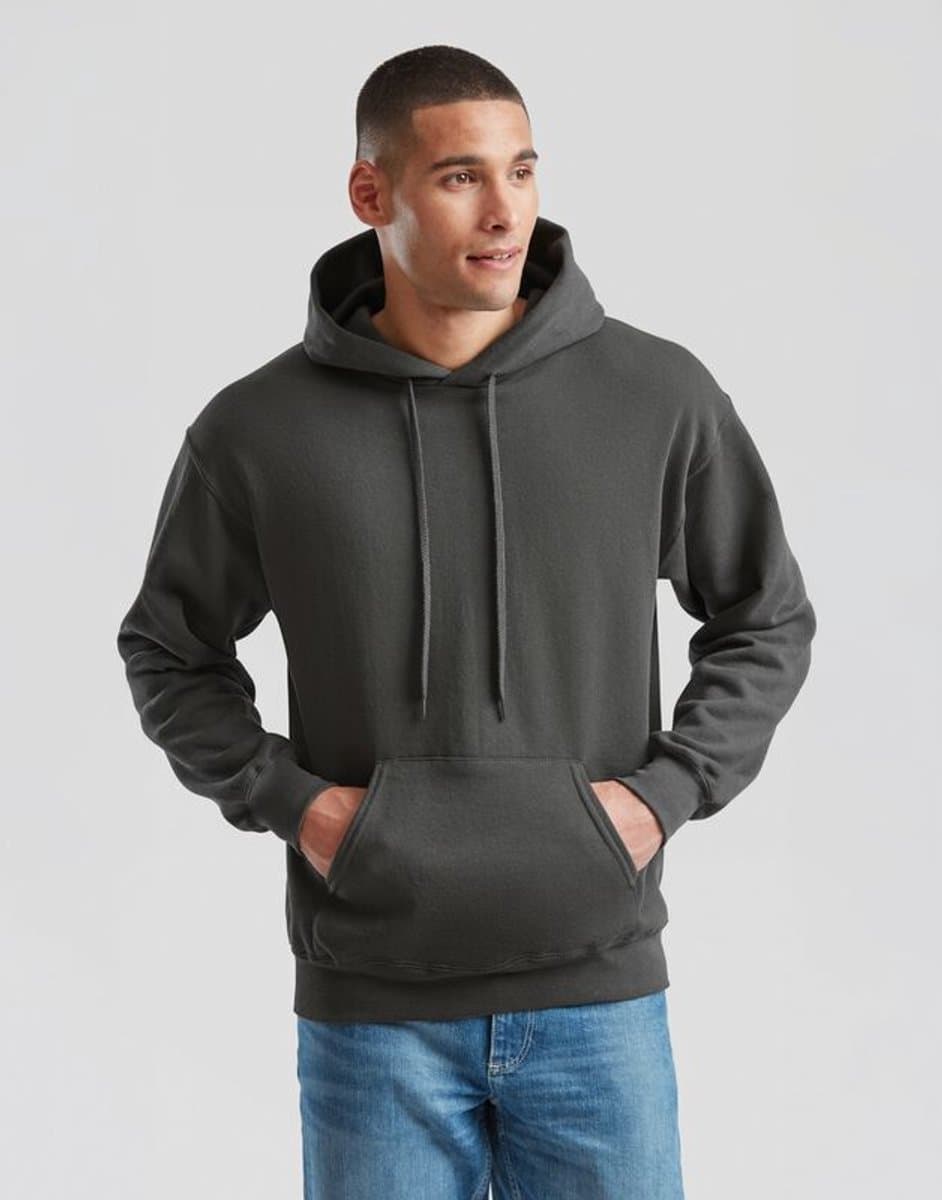 Fruit Of The Loom CLASSIC HOODED SWEAT Heren Trui met capuchon - grijs - L