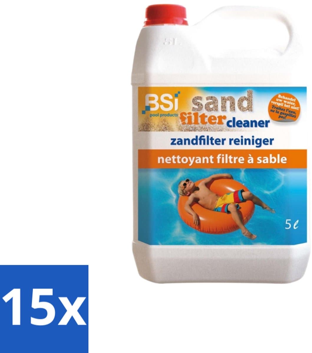 BSI – Sand Filter Cleaner – Reiniger voor Zand- & Diatomeeënfilters – 5 L - Bulkverpakking - 15 stuks