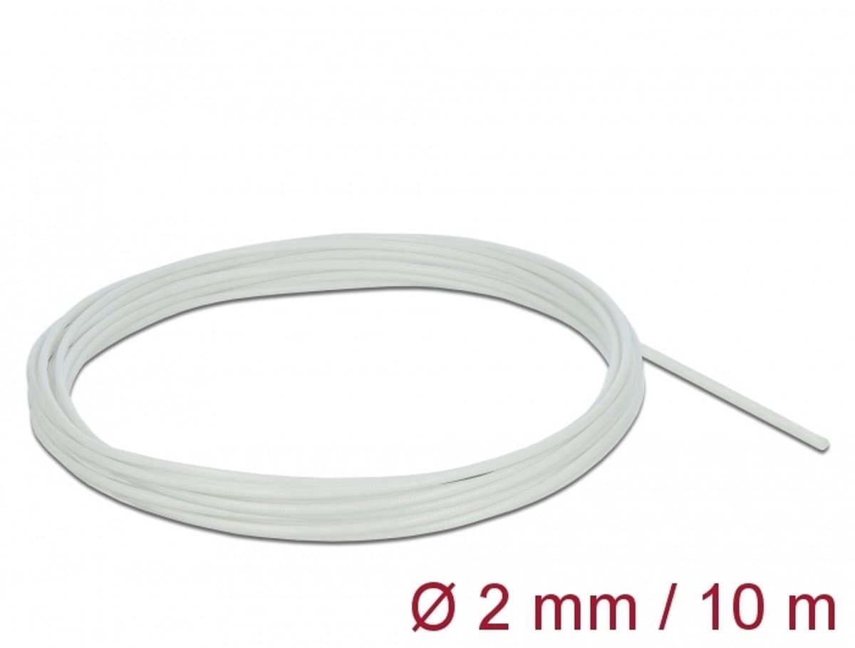 Fiberglass Sleeving 10 m x 2 mm wit