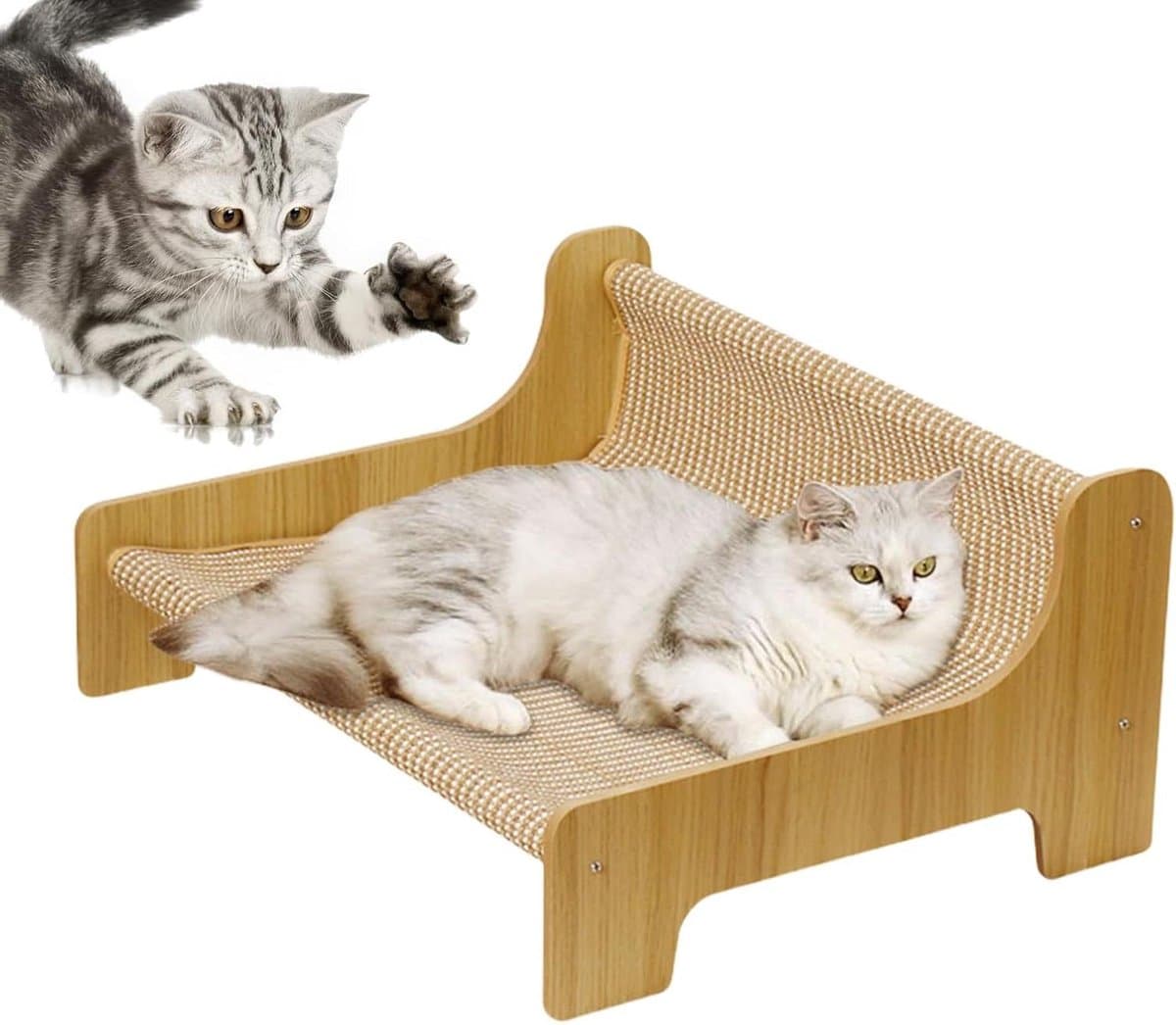 Kattenkrabbed - Krabpaal Katten - Krabben en Rusten - 2-in-1 Sisal - 58x26x9 cm - Niet gespecificeerd