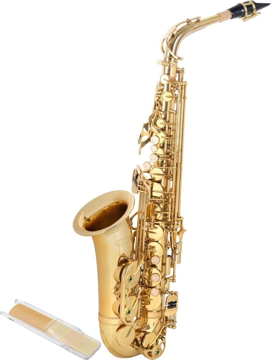 Altsaxofoon - Saxofoon Eb - Muziek Maken - Ergonomische Klepmechaniek - Es-stemming - Goud