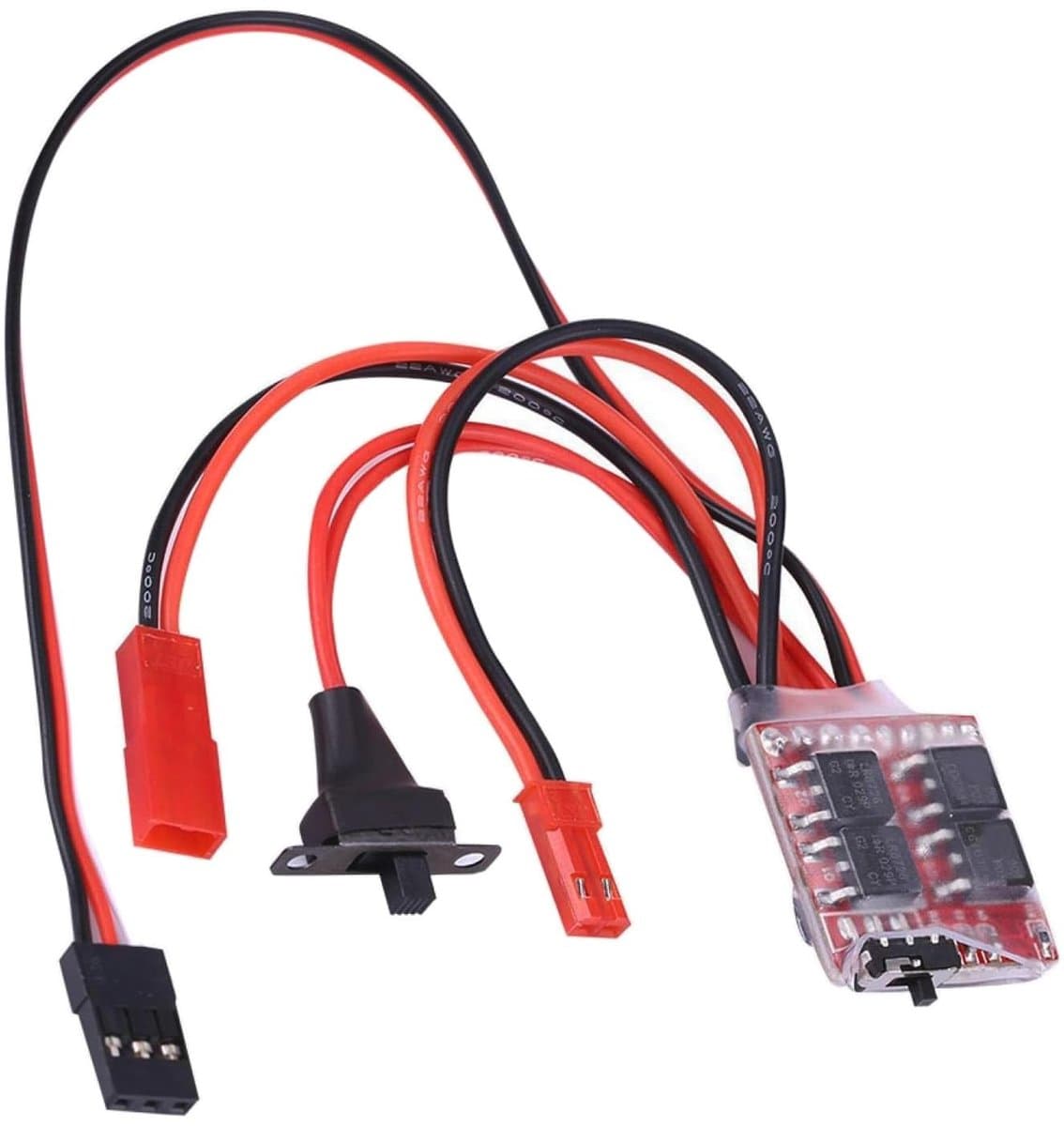 Dailygoody - Bidirectionele geborstelde regelaar - Windschakelaar - Controller voor modelvoertuigen - 30 A - Vooruit en achteruit - Geschikt voor...