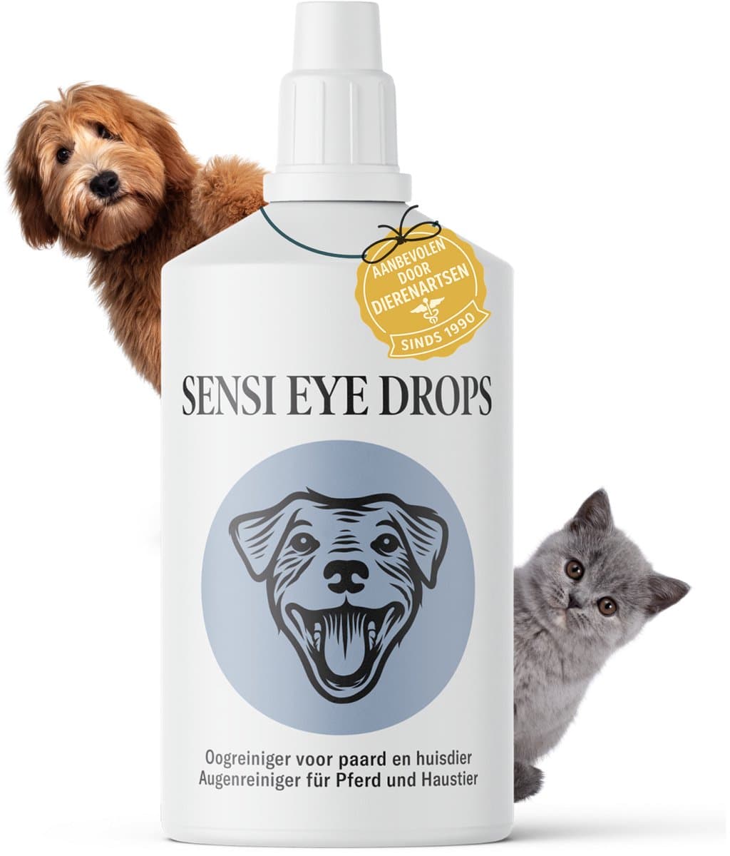 Sensipharm® Sensi Eye Drops - Oogdruppels Hond & Kat - Oogreiniger bij Traanstrepen & Traansmeer - 100 ml