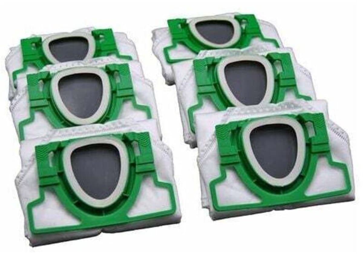 Set van 6 stofzakken Geschikt voor Vorwerk Kobold VK 200 stofzuigers, gemaakt van 5 lagen non-woven microvezel.