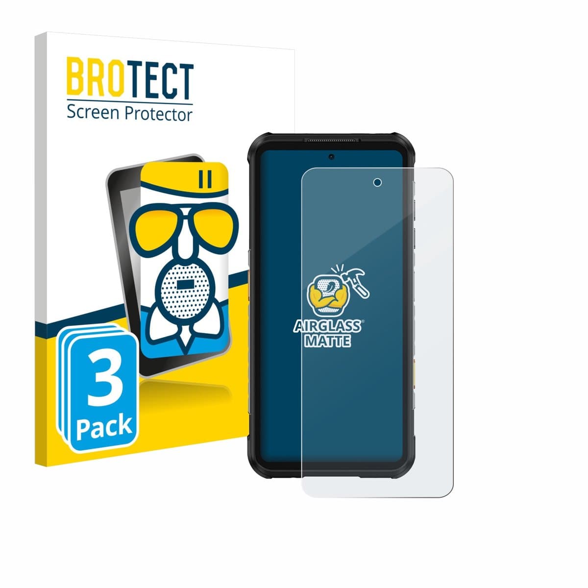 BROTECT - Screenprotector voor Ulefone RugOne Xever 7 Pro - Folie Beschermfolie Beschermglas matte 3 Stuks