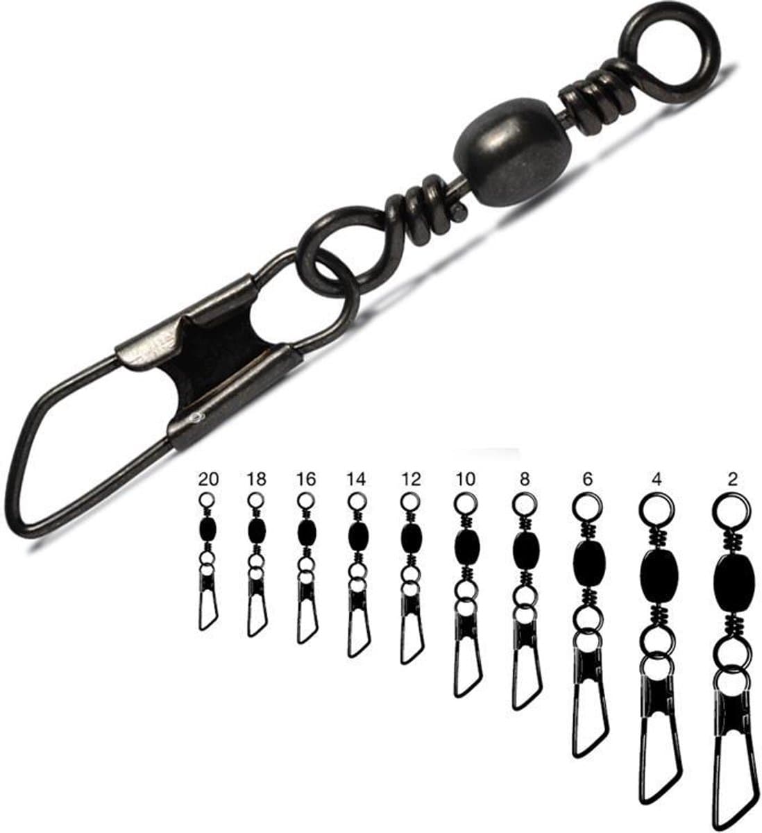 VMC 3592BK Baril Snap Swivel 14
