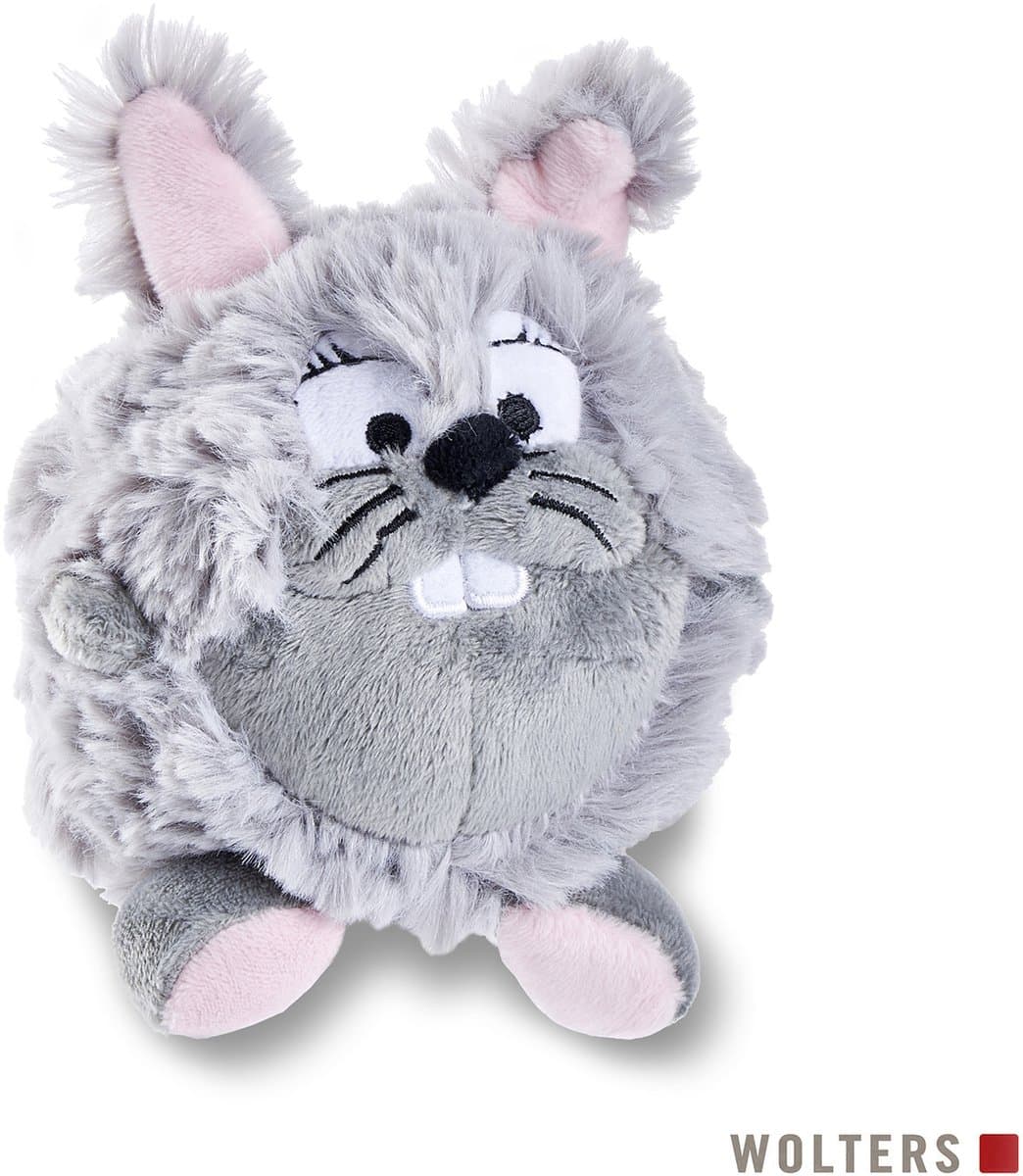 Pluchen hondenknuffel Bunny – Knuffel voor kleine honden - Hondenspeelgoed zonder pieper – Zachte knuffel – 9cm