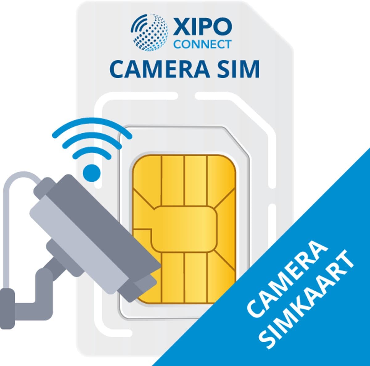 XIPO CONNECT - Camera Simkaart Wereldwijd + 2GB Data - 365 Dagen geldig