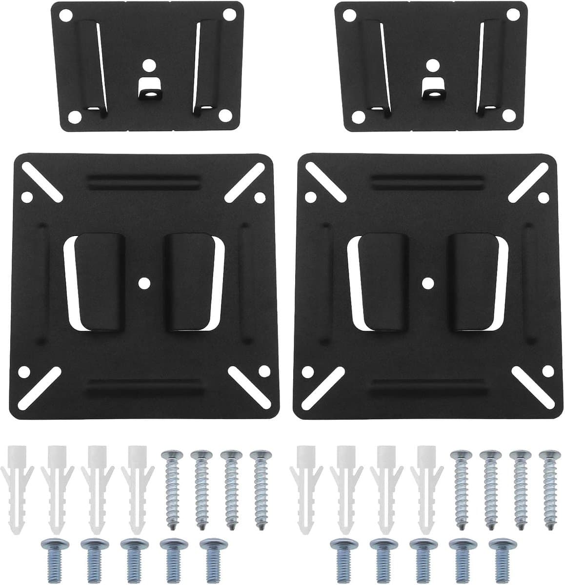 2x Universele Monitor Muurbeugel voor 14-24 Inch LCD & TV Schermen - Max 15kg - VESA 75/100mm