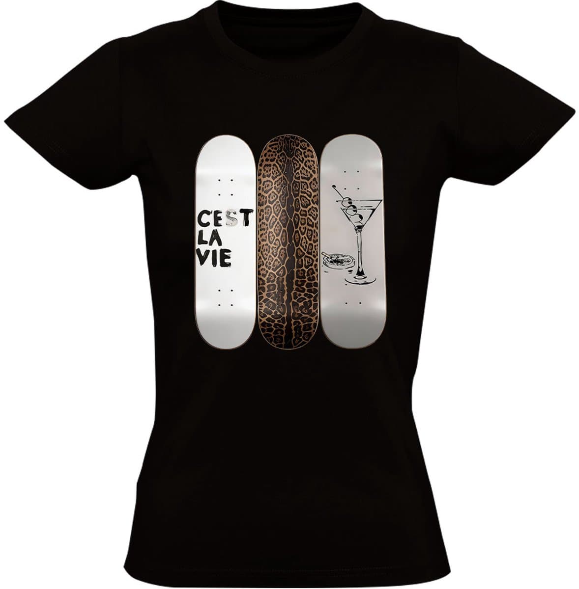 Skate Dames T-shirt - Skateboard - C’est la vie - shirt