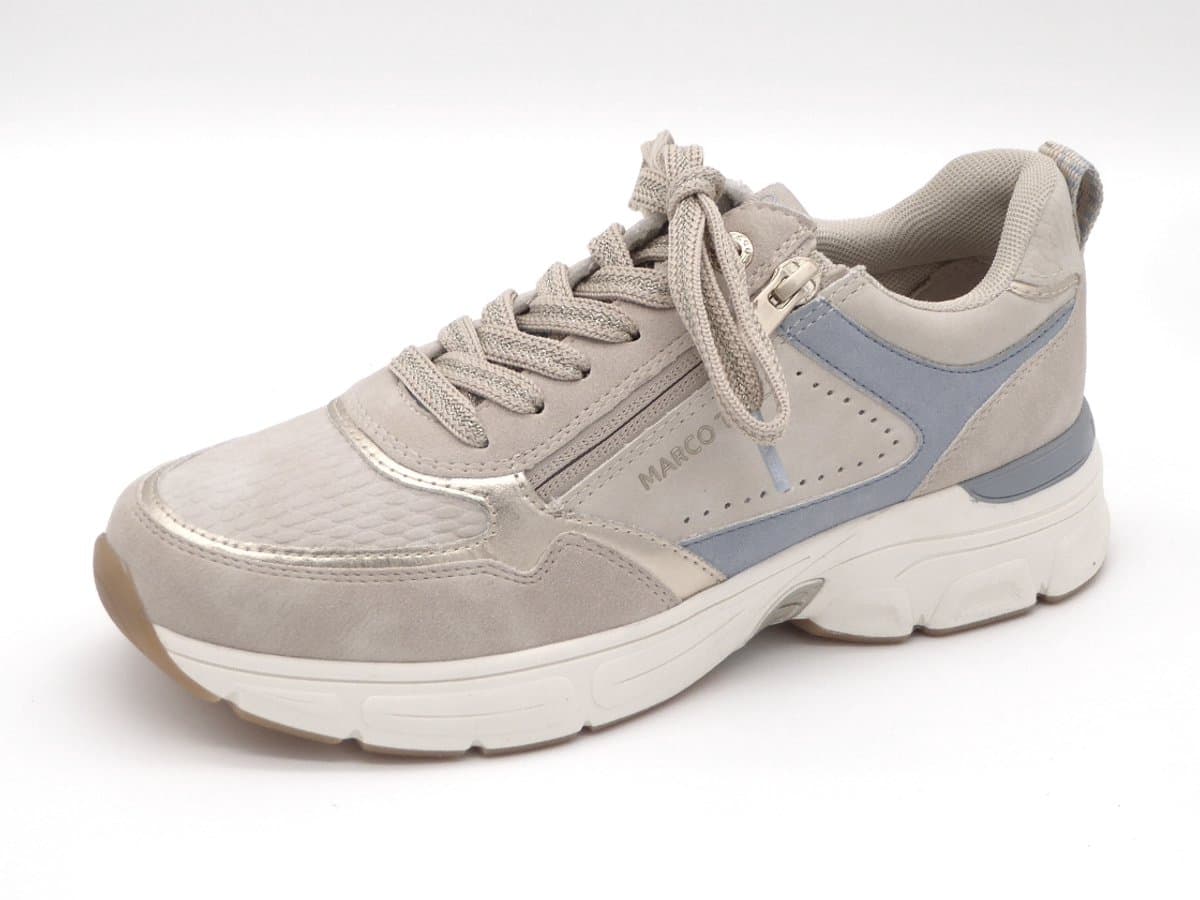 Marco Tozzi Dames Sneaker - 23758-402 Beige/Combi - Maat 40
