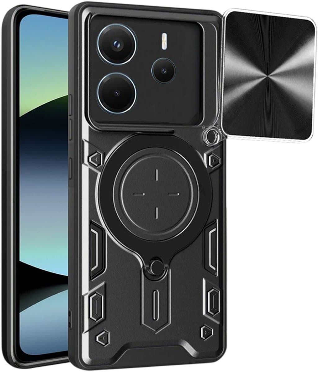 Hoesje geschikt voor Xiaomi Redmi Note 14 4G 163.2mm - Techsuit CamGuard Pro Back Cover - Zwart