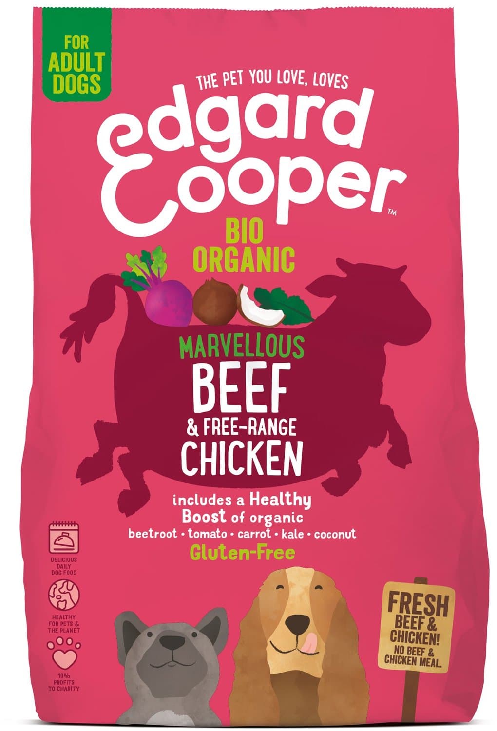 Edgard & Cooper Bio Organic Beef Adult Rund&Kip&Rode Biet - Hondenvoer - 700 g Biologisch