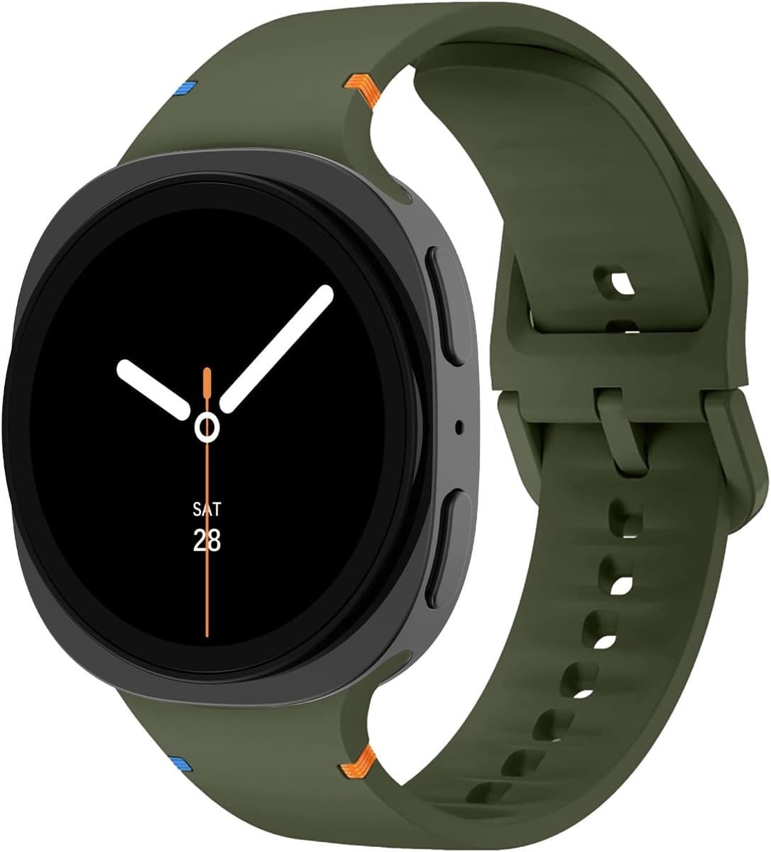 Sportband Compatibel met Samsung Galaxy Watch 8 40mm 44mm/8 Classic 46mm, Zachte Silicone Band voor Galaxy Watch 8 Classic 46mm Vrouwen Mannen