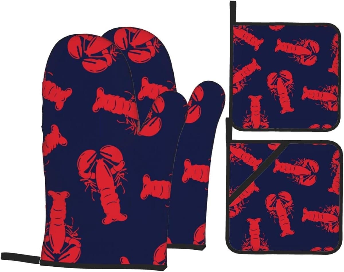 Pannenlap Set - Ovenwanten Keuken - Veilig Koken - Waterdicht Polyester - 4 Delig - Multicolor