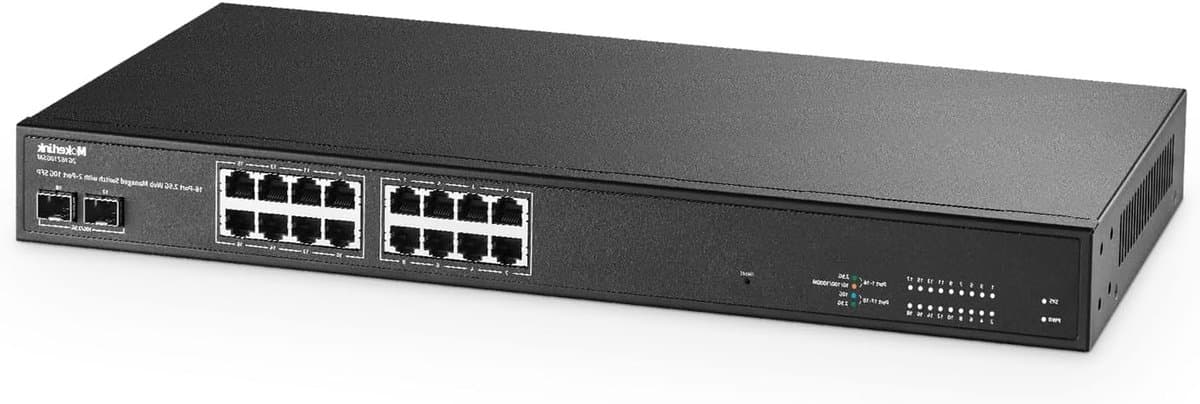Netwerk Switch - Ethernet Hub - Netwerk Uitbreiding - Web Beheer - 16 Poorts - Zwart