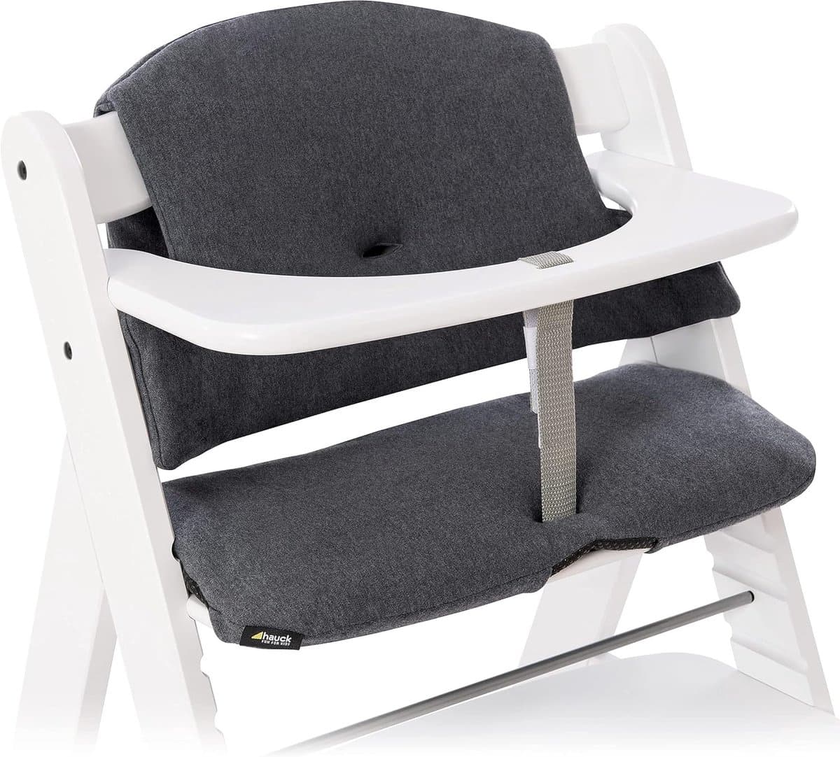 Kinderstoel Kussen - Stoelhoezen Set - Comfortabel Zitten - Dubbele Rug Voering - 47 x 27 cm - Antraciet