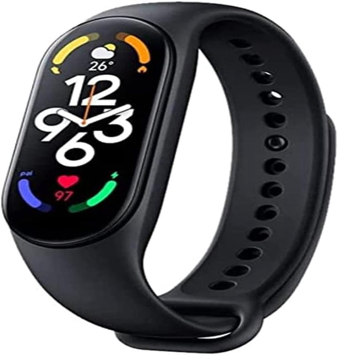 Activity Tracker - Fitness Armband - Sporten en Gezondheid - AMOLED Scherm - 5 ATM Waterproof - Zwart