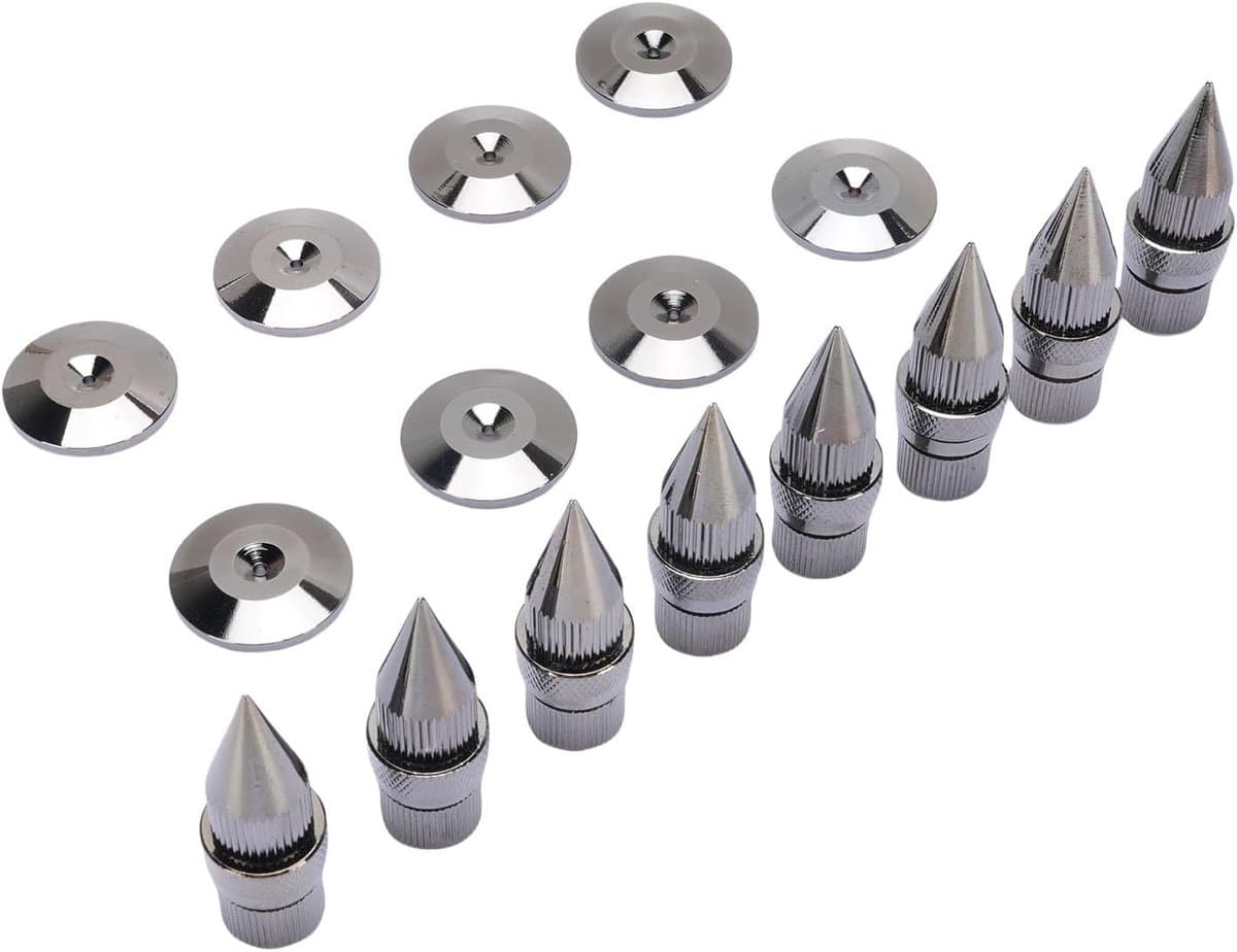 Luidspreker Spikes - Isolatievoeten - Geluid Verbeteren - Verstelbare Hoogte - 8 Sets - Koperkleur