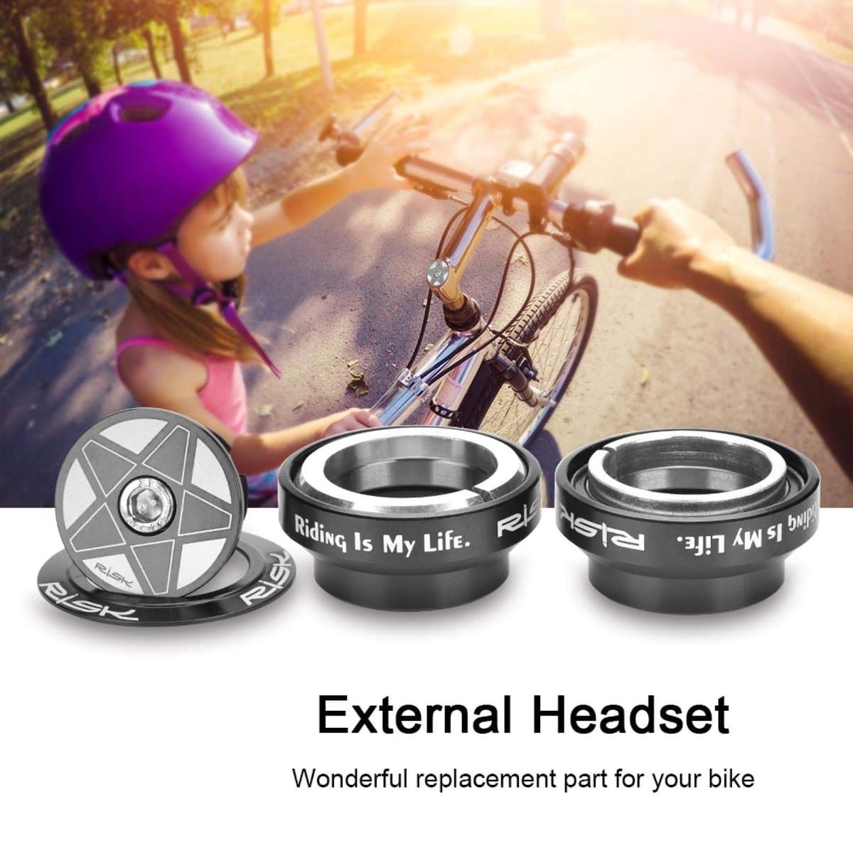 Dailygoods - Fiets-headset - Aluminium 34 mm fietshoofdtelefoon - Hoogwaardige kwaliteit - Zwart - Geschikt voor 28,6 mm vorkbuis - Perfecte pasvorm