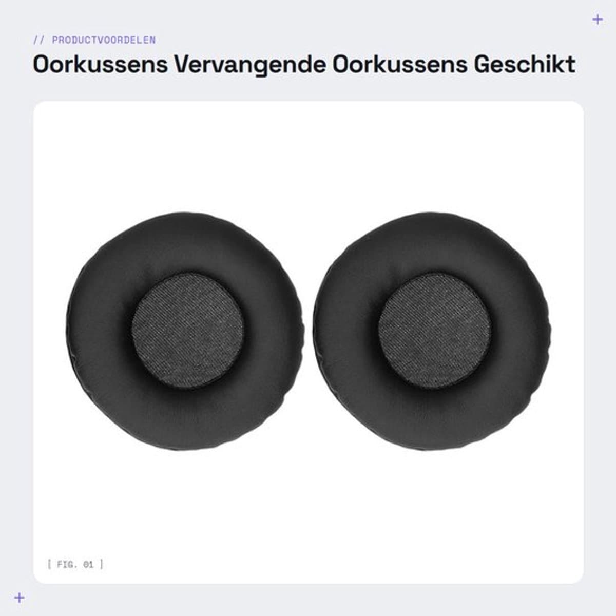 Oorkussens Vervangend - Geschikt voor ATH WS70/WS77/WS99 - Voor MDR V55/V500/7502 - Zacht Traagschuim - Hoogwaardig Kunstleer - Duurzaam - Koptelefoon Oorkussens