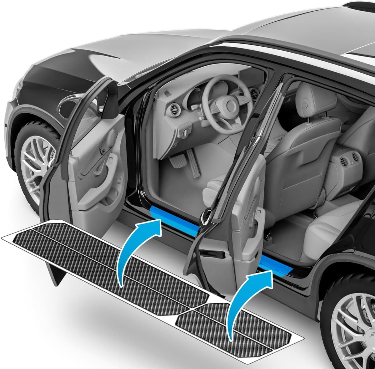 Omgoods - uProtect Deursill Bescherming voor Peugeot 2008 II I 2019-2026