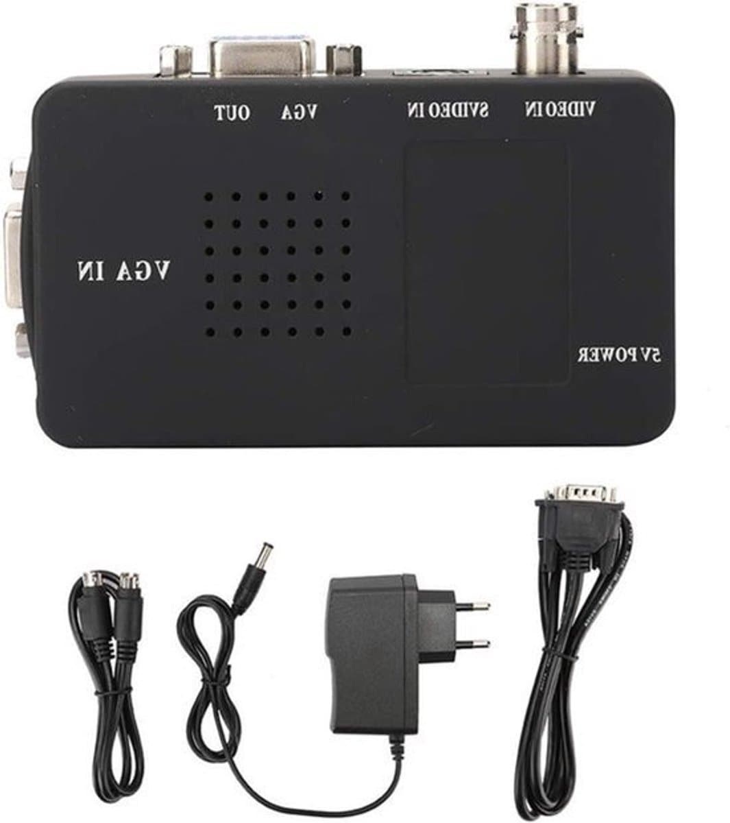 S-Video naar VGA HD Converter - Video Schakelkast voor PC Monitor (EU Plug)