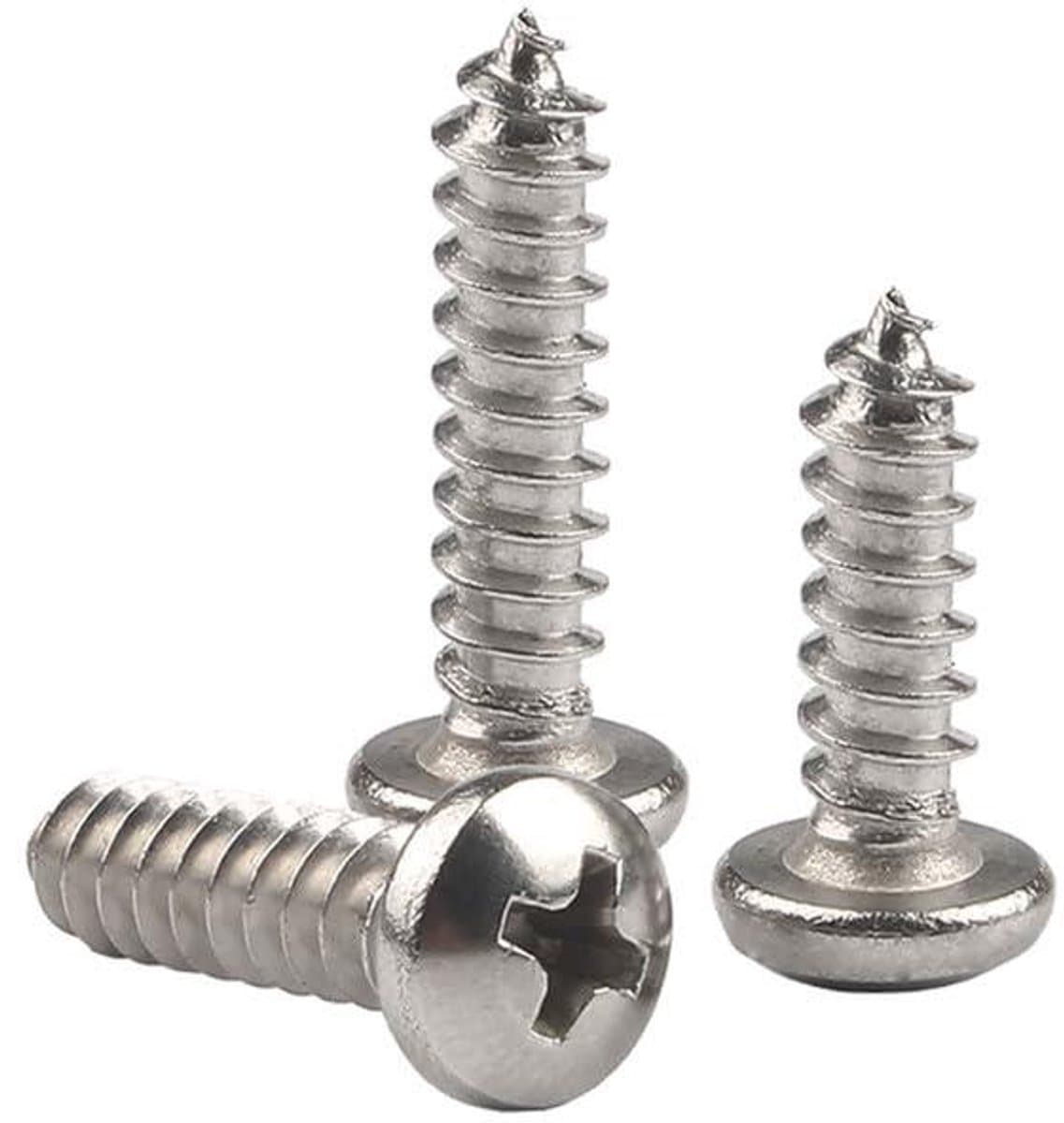 Houtschroeven - Zelfborende schroeven - Houtbewerking - Roestvrij staal 304 - M1.4x5mm - Zilver