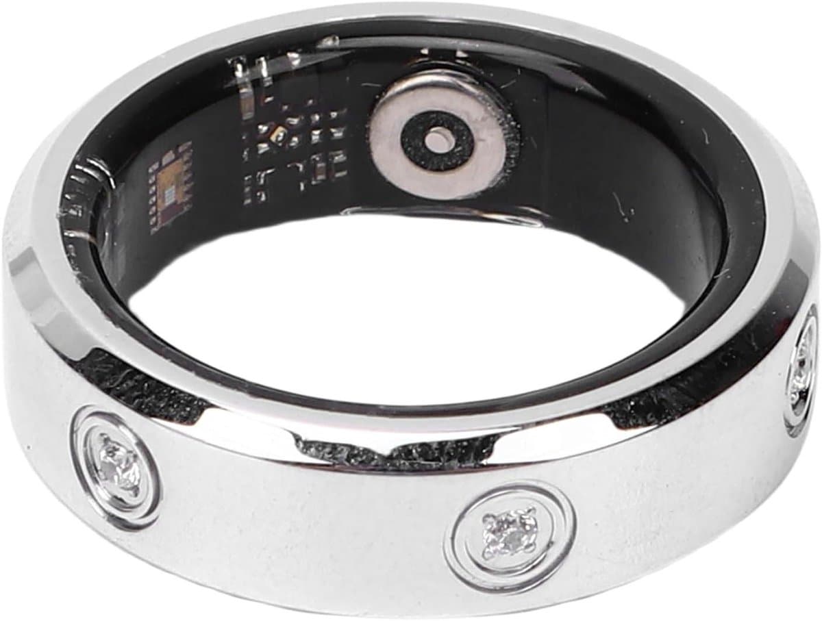 Slimme Gezondheidsring - Fitness Tracker - Activiteit Meten - IP68 Waterdicht - 6.3 mm Breed - Zilver