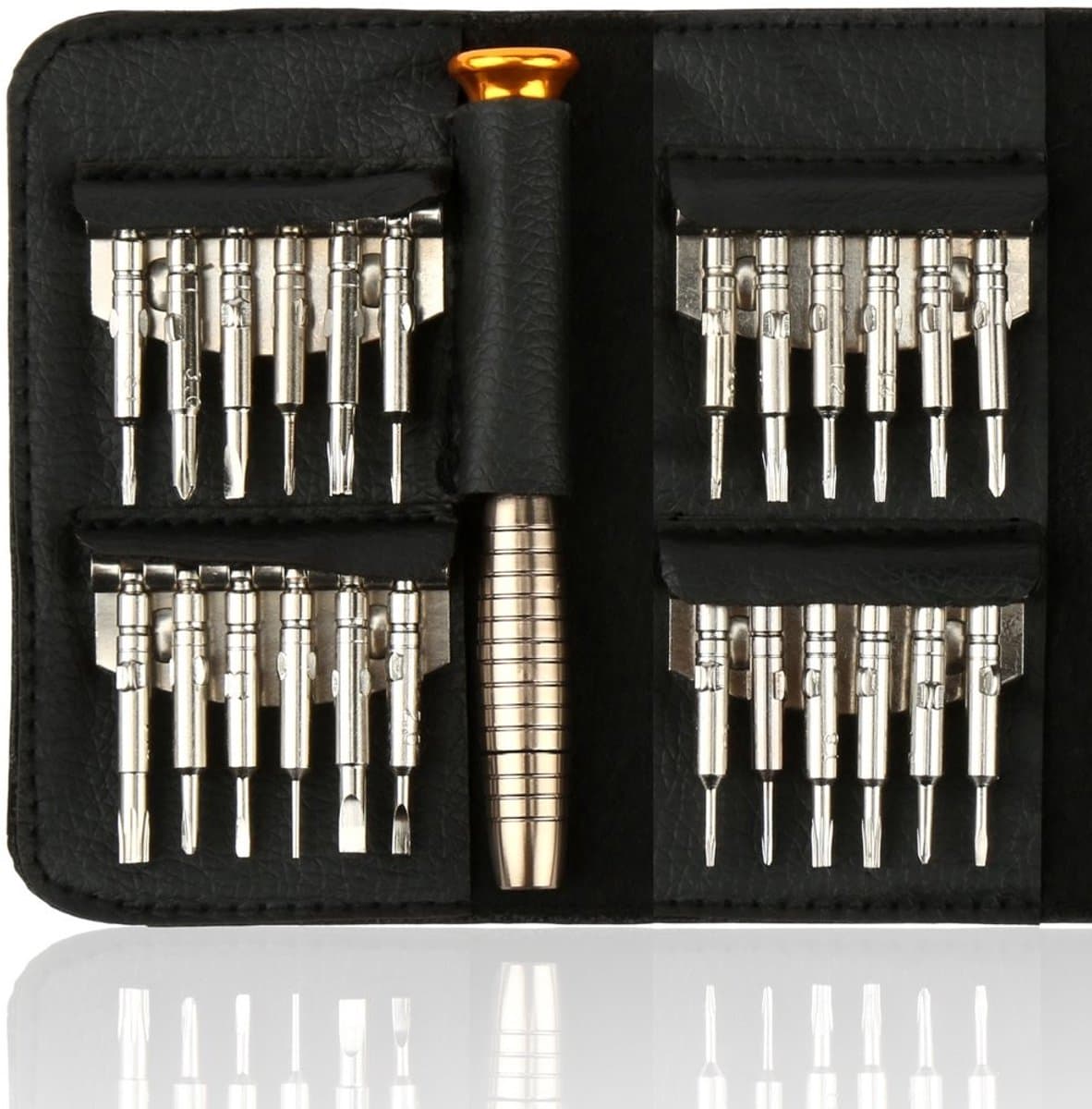 Store_8 - Precisie schroevendraaierset - Mini-gereedschapsset voor bril en laptop - Draagbare schroevendraaierset met 24 bits - Compact en prak...