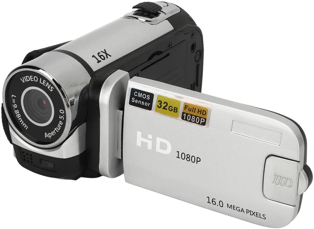 Allecto - Digitale Camerarecorder - Full HD 1080P - Vlogcamera met Draaibaar Scherm - Compact Formaat - 16x Digitale Zoom - Geschikt voor Tieners -...